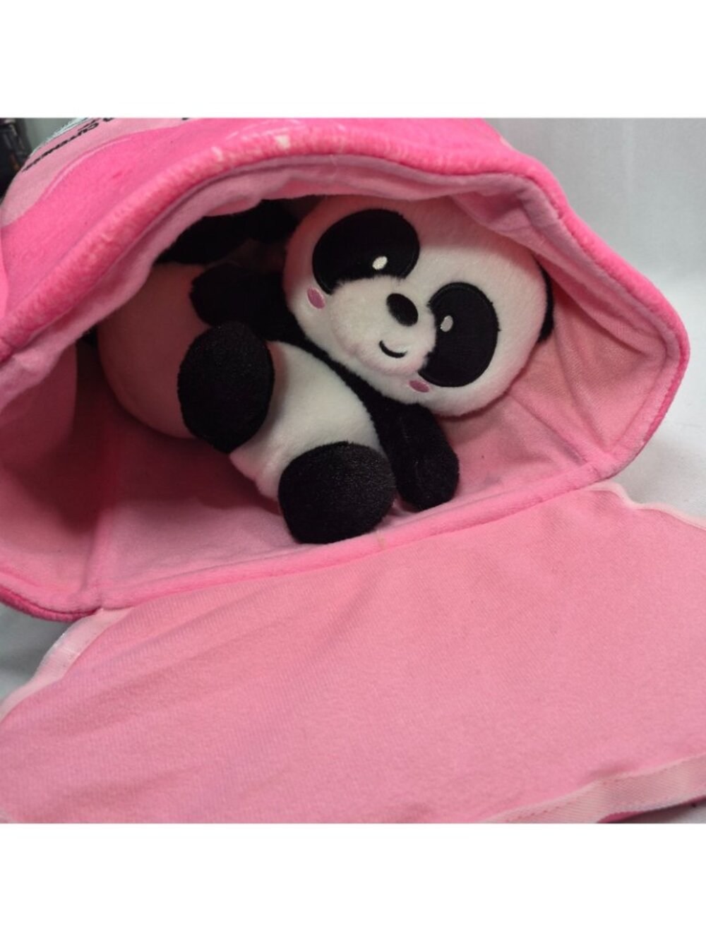 Trends UK Panda Bears Plush Storage Bag w/ 6 Mini Panda Plush Kawaii Collectible - Picture 11 of 14